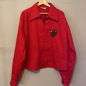 Unisex Sailor Jerry Bar Coat Jacket Red Large “Stewed Screwed and Tattooed”